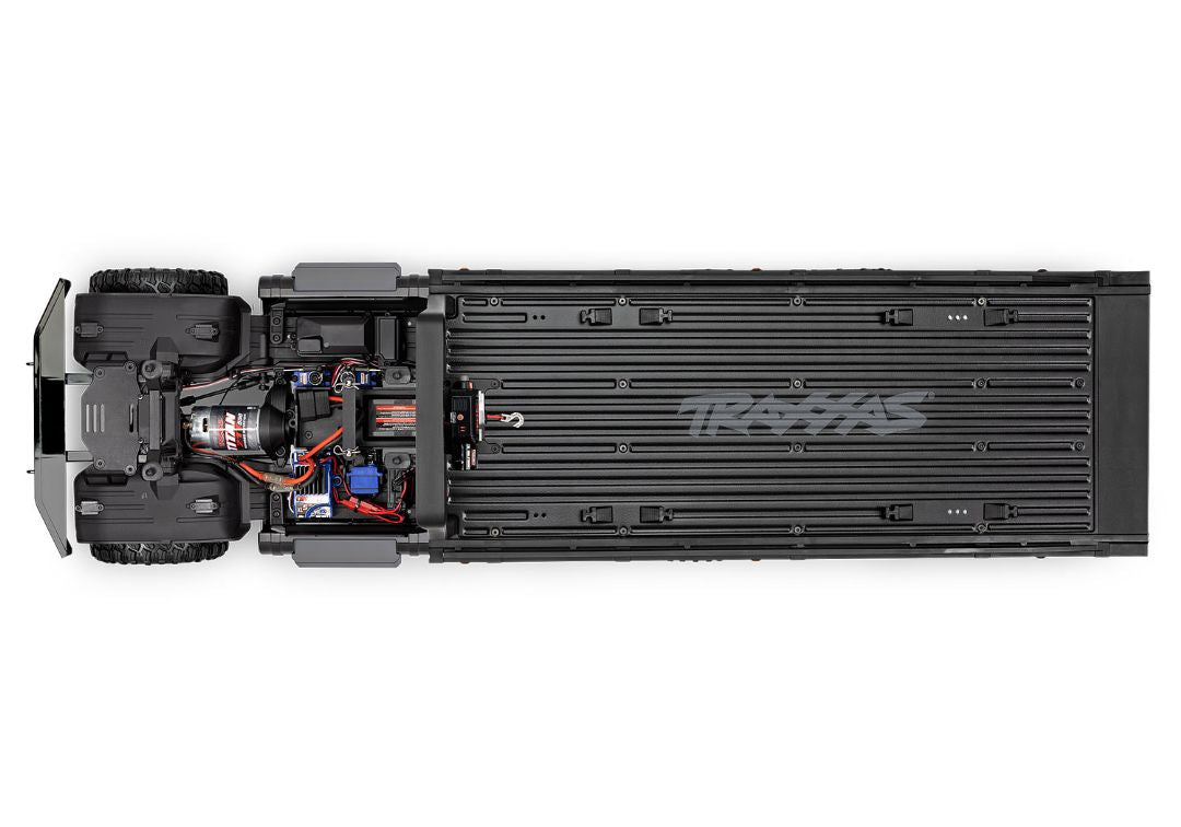 Traxxas TRX-6 Ultimate RC Hauler: 1/10 Scale 6X6 Electric Flatbed Truck, Black TRA88086-84BLACK