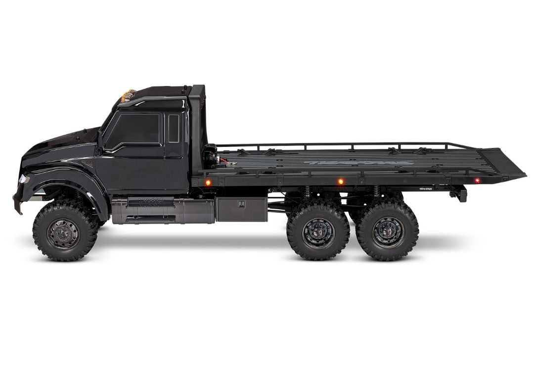 Traxxas TRX-6 Ultimate RC Hauler: 1/10 Scale 6X6 Electric Flatbed Truck, Black TRA88086-84BLACK