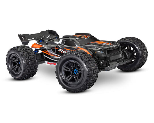 TRA95076-4ORANGE Traxxas Sledge: 1/8 Scale 4WD Brushless Electric Monster Truck with TQi 2.4GHz Traxxas Link Enabled Radio System, Velineon VXL-6s ESC (fwd/rev), and Traxxas Stability Management (TSM) - Orange