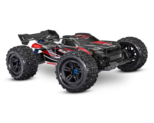 TRA95076-4RED Traxxas Sledge: 1/8 Scale 4WD Brushless Electric Monster Truck with TQi 2.4GHz Traxxas Link Enabled Radio System, Velineon VXL-6s ESC (fwd/rev), and Traxxas Stability Management (TSM) - Red