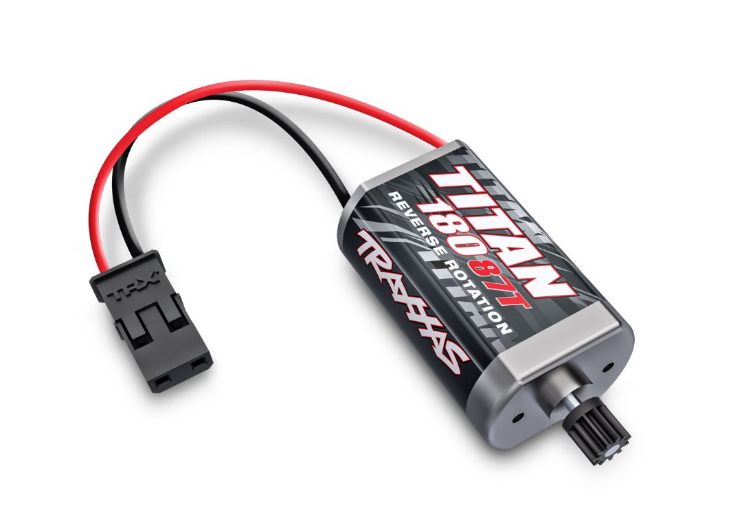 Traxxas Motor, Titan 87T (87-Turn, 180 Size)/ Pinion Gear, 11-Tooth (Metal) TRA9775