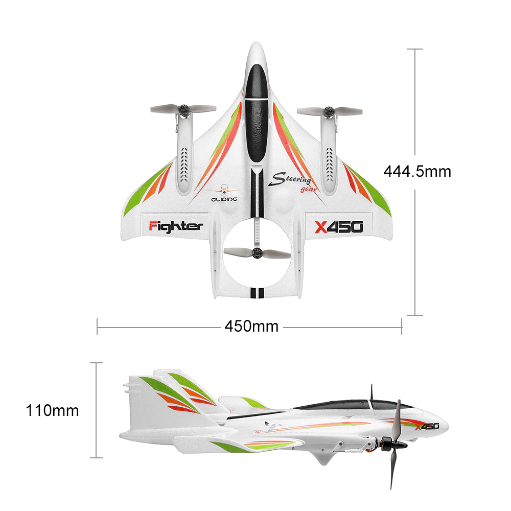 XK X450 VTOL 2.4G 6CH EPO 450mm Wingspan 3D/6G