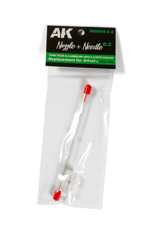 Nozzle + Needle 0.2 for AK9000 Airbrush 0.3
