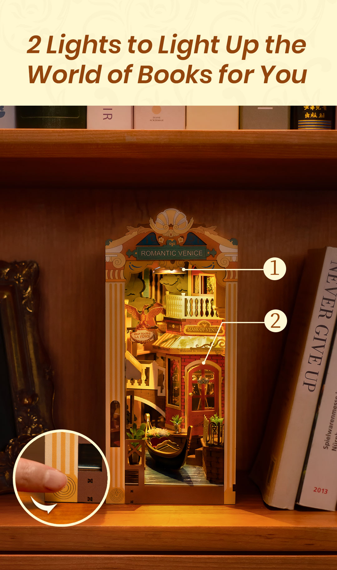 Rolife Book Nook Shelf Insert - Romantic Venice TGB08