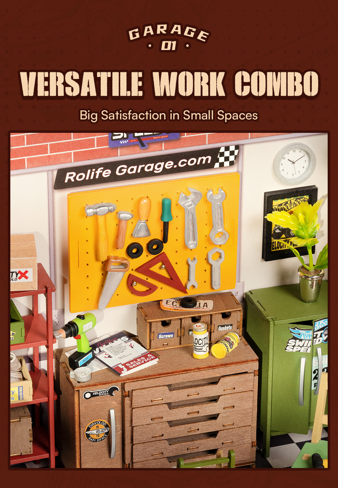 Rolife Garage Workshop DIY Miniature House Kit ROEDG165