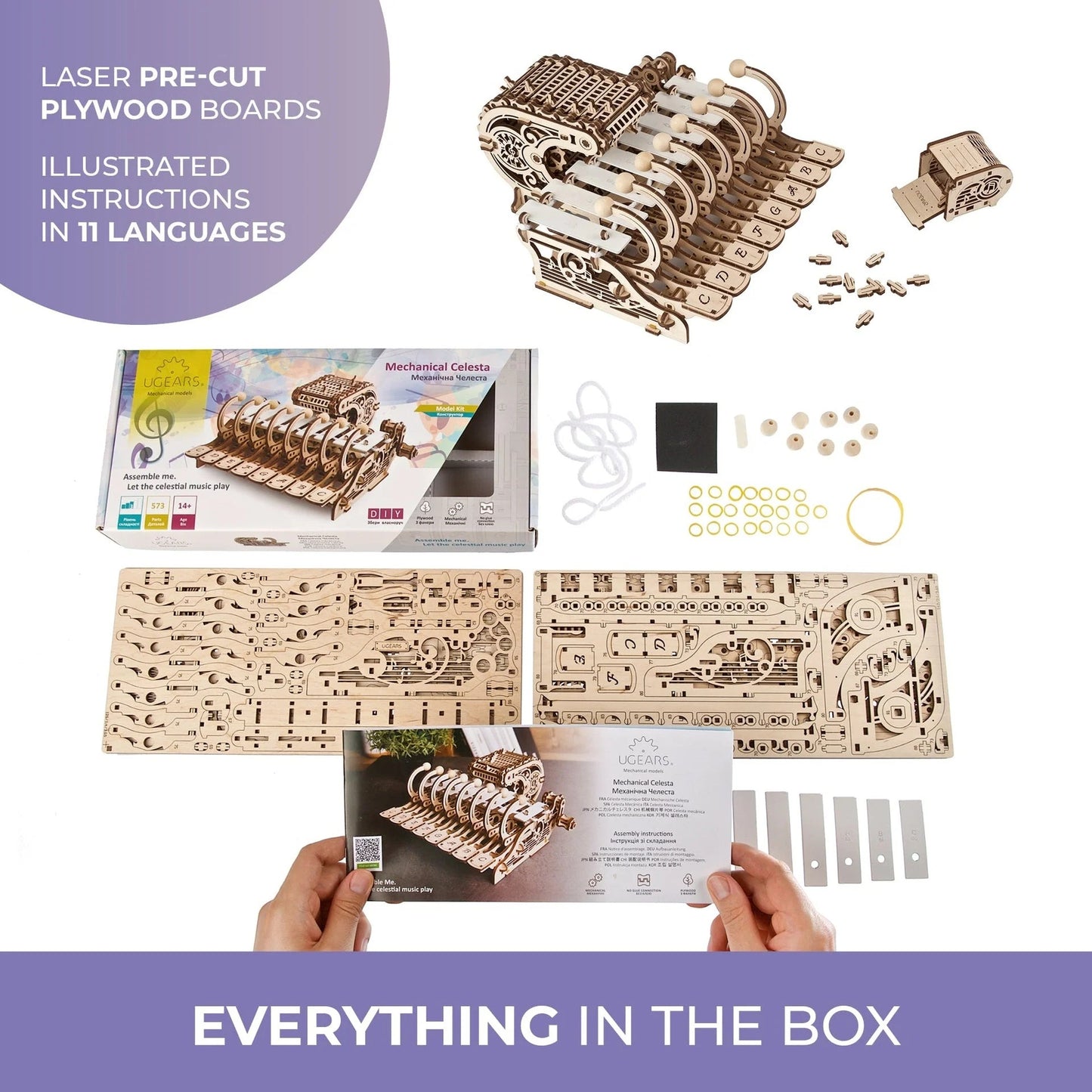 UGears Mechanical Celesta -  573 Pieces (Medium)