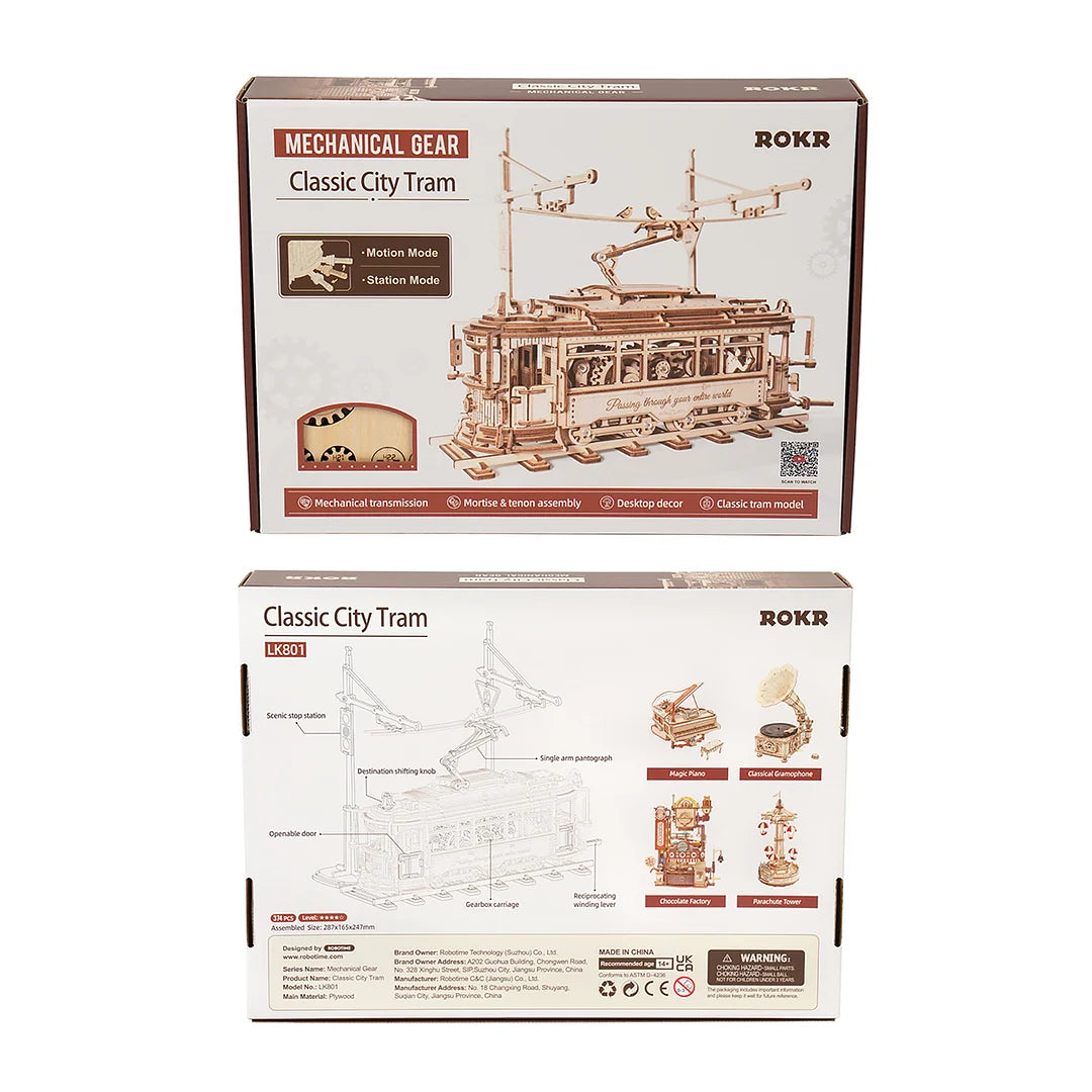ROKR Classic City Tram 3D Wooden Puzzle ROELK801