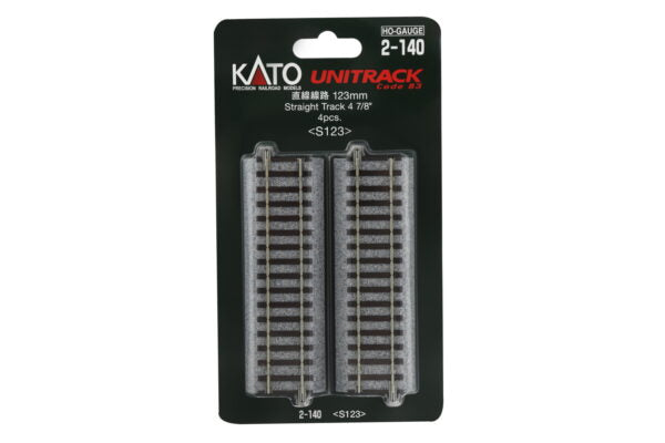 Kato HO Scale H 123mm Straight Track (4 ea)