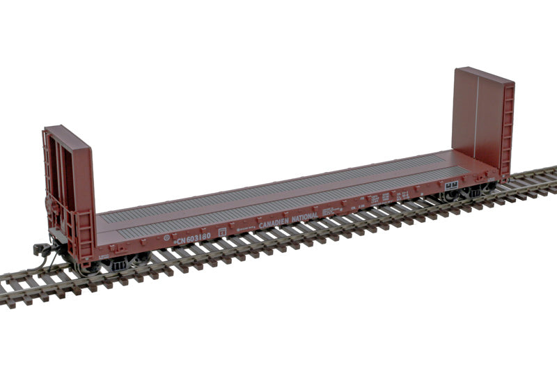HO Rolling Atlas 52' Canadian National Bulkhead Flat Rd #603138