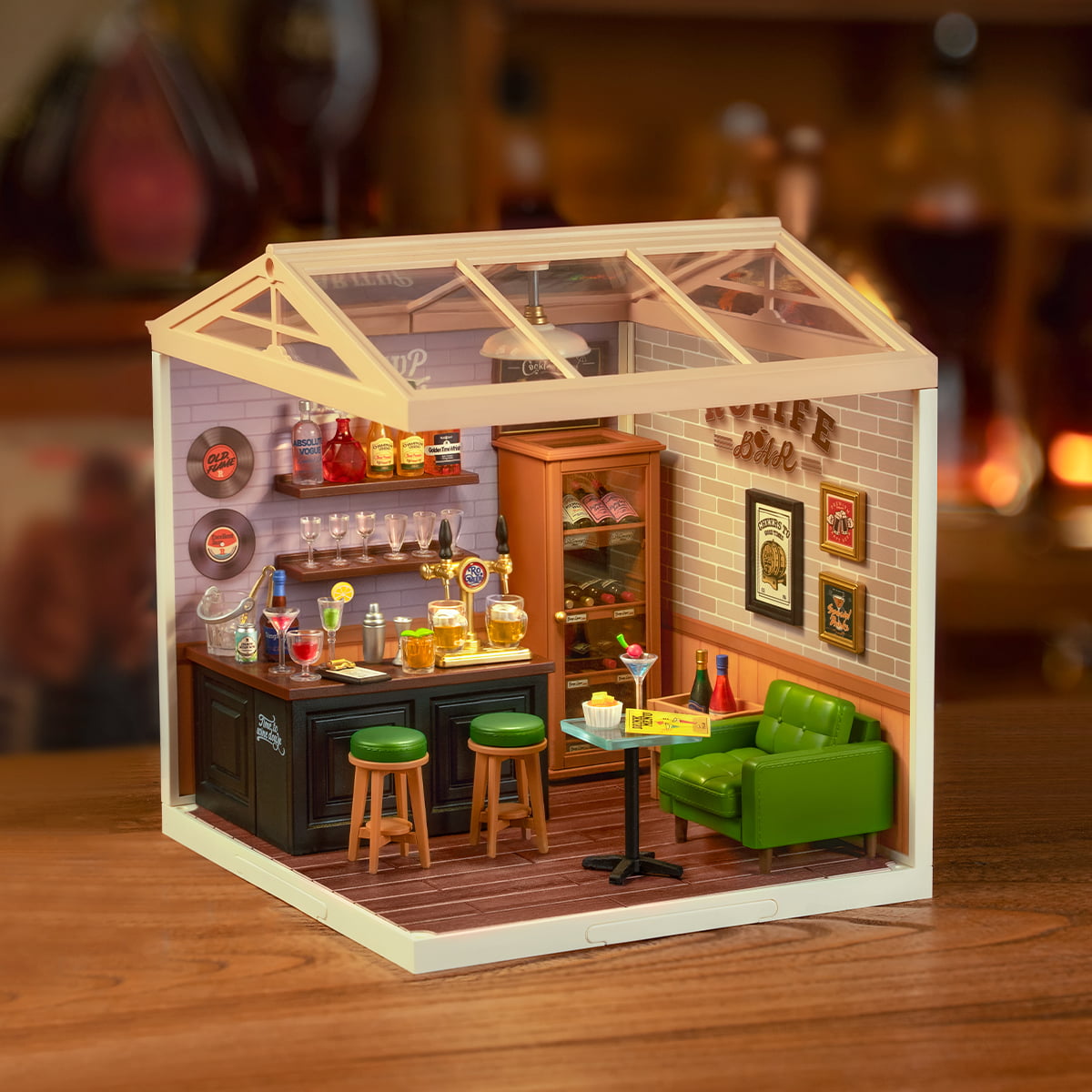 Rolife Leisurely Cheers Bar DIY Plastic Minature House
