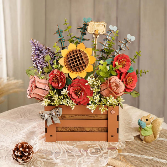 Rowood DIY Wooden Bloom Box 3D Wooden Puzzle ROETW02H
