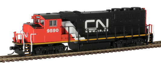 Atlas N Scale Diesel GP40-2W Silver Canadian National URLScheme #9590 (DC)