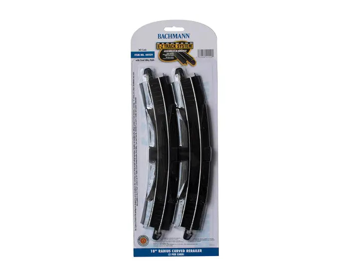 18" Radius Curved Retailer (HO Scale Track Steel Alloy)