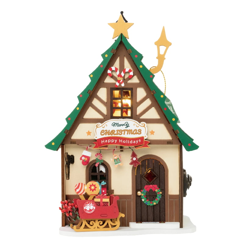 Rolife Twinkling Christmas House Miniature Doll House  DS036
