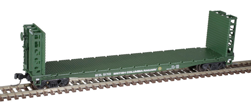 N Rolling Atlas 48' GSI Bulkhead Flat Car BC Rail Rd #51738