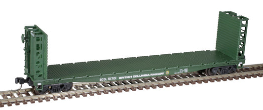 N Rolling Atlas 48' GSI Bulkhead Flat Car BC Rail Rd #51738