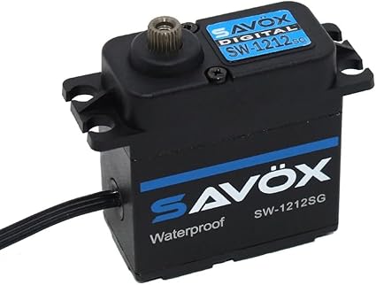 Waterproof, High Torque, High Voltage Coreless Digital Servo, 0.14 sec / 638oz @ 7.4V (Black Edition)Savox SW1212SG