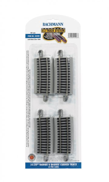 33.25" Radius 6 Degree Curved (HO Scale Track Nickel Silver)