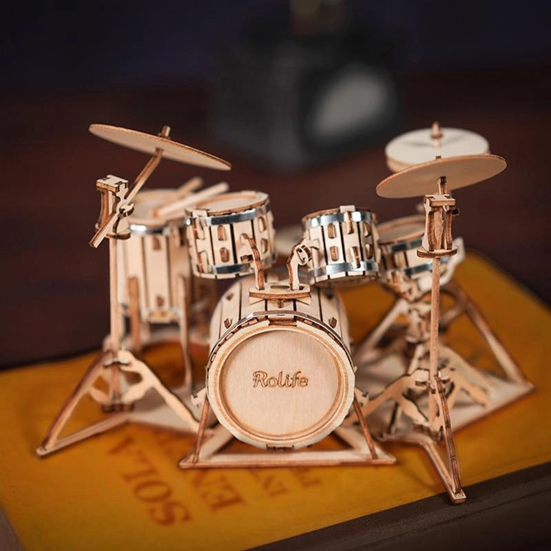 Rolife Drum Kit 3D Wooden Puzzle