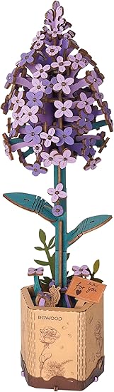 Rowood DIY Lilac 3D Wooden Puzzle