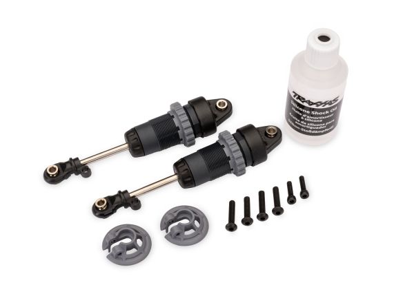 Traxxas Shocks, GTR Long - Steel Gray (2) TRA7461-STGRY