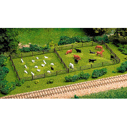 HO RUSTIC FENCE & GATE KIT
