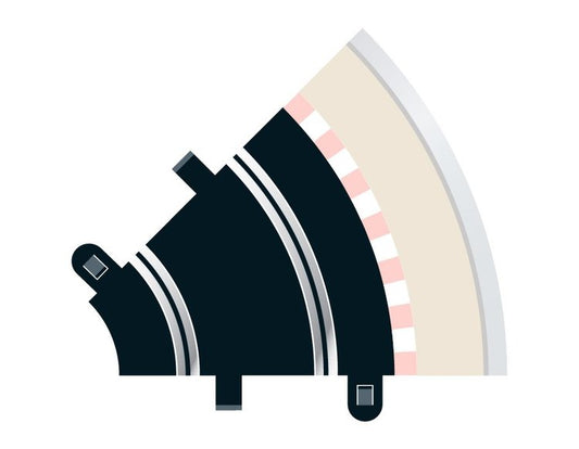 RADIUS 1 CURVE 45 deg - 2/pk SCA8202