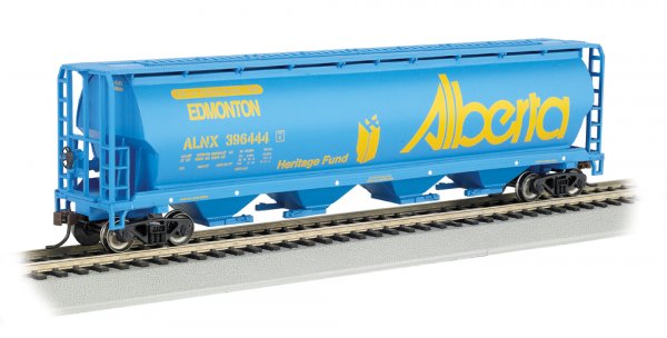 HO Rolling Canadian 4 Bay Cylindrical Grain Hopper - Alberta/Edmonton #396444
