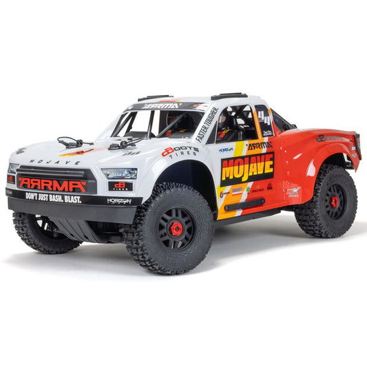 MOJAVE 4X4 4S BLX 1/8th Scale Desert Trk White/Red ARA4404T1