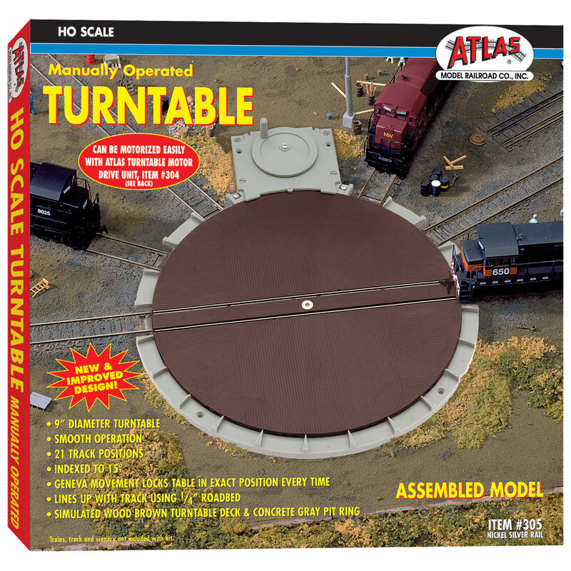 Atlas Model Railroad HO Manual Turntable #305