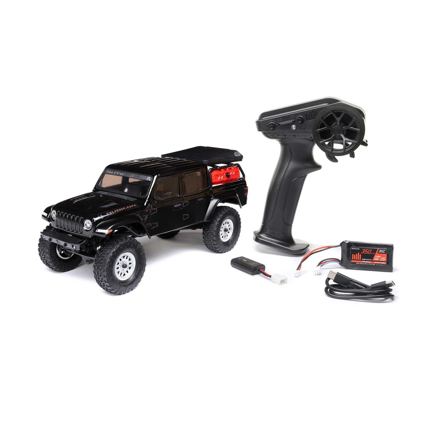 SCX24 1/24 Jeep Gladiator 4WD Rock Crawler RTR, Black