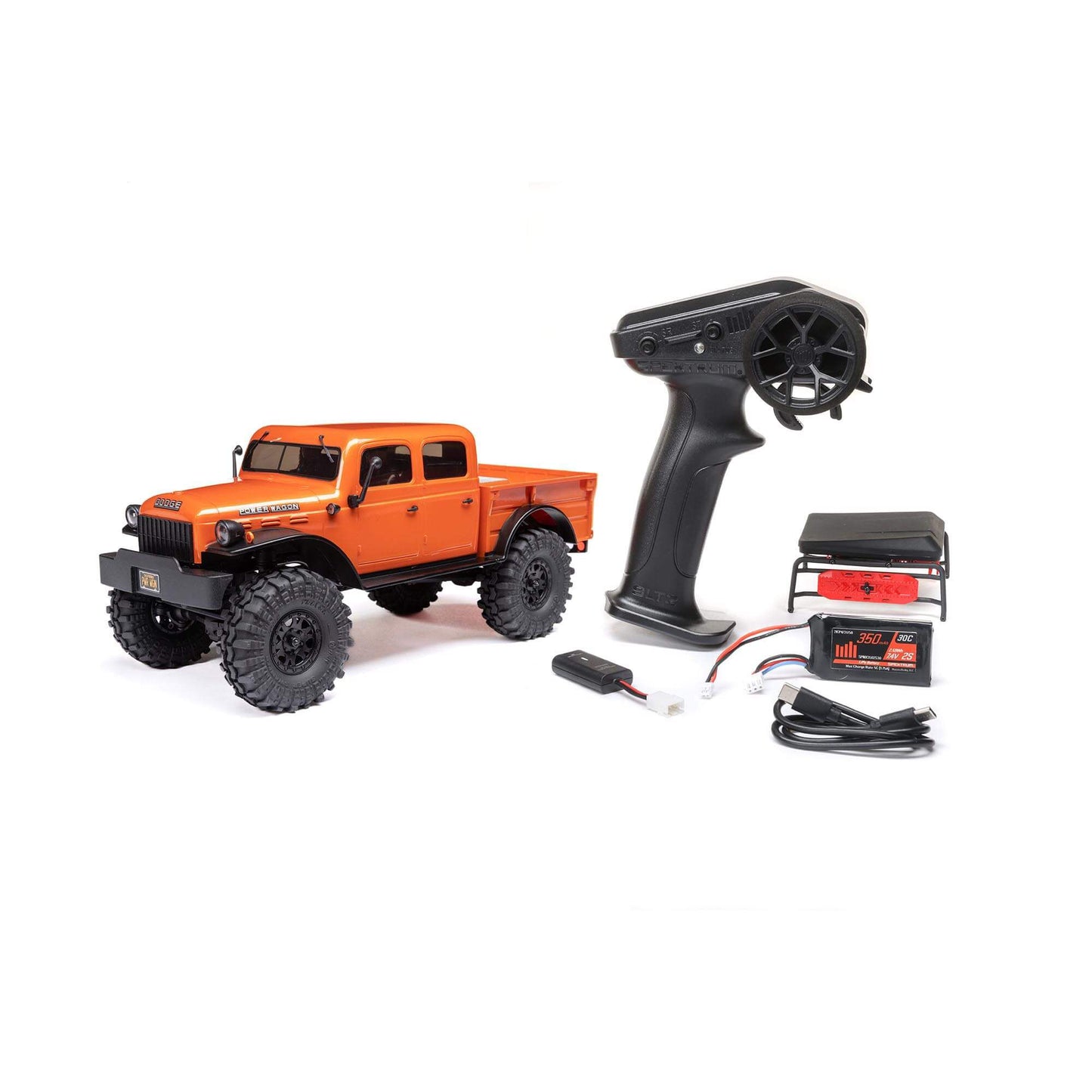 SCX24 40's 4 Door Dodge Power Wagon, Orange: 1/24 4WD-RTR
