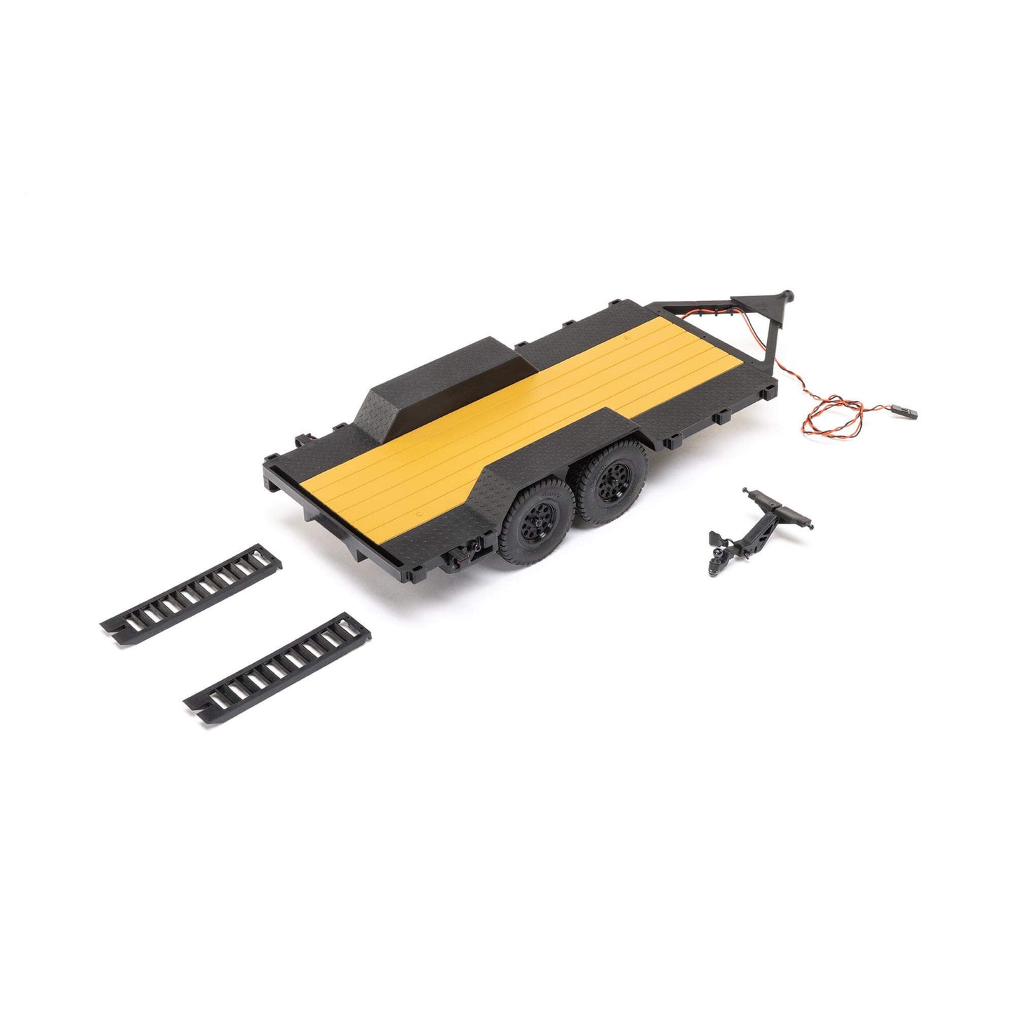 SCX24 Flat Bed Vehicle Trailer with LED Taillights:1/24th AXI00009