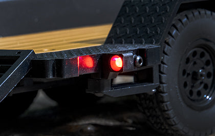 SCX24 Flat Bed Vehicle Trailer with LED Taillights:1/24th AXI00009