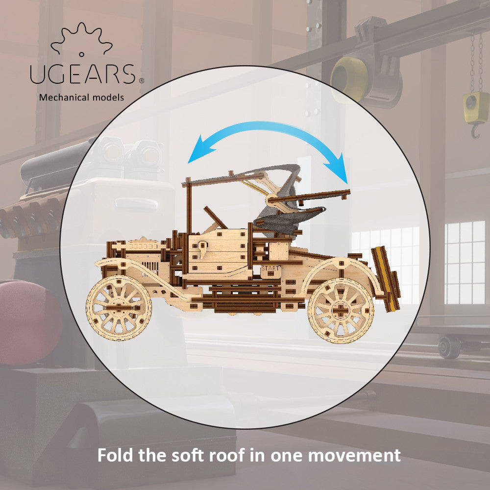 UGears Retro Car UGR-T (Old Model T) -  337 Pieces (Advanced)