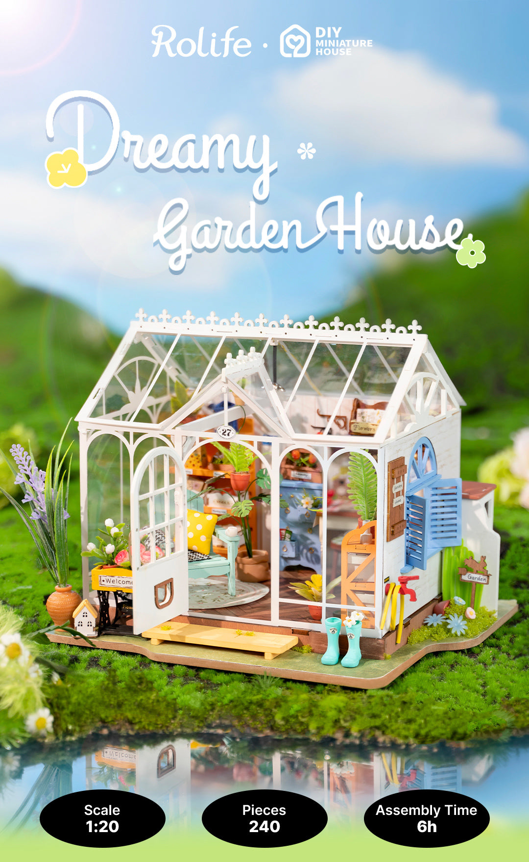 Rolife Dreamy Garden House DIY Miniature House Kit ROEDG163