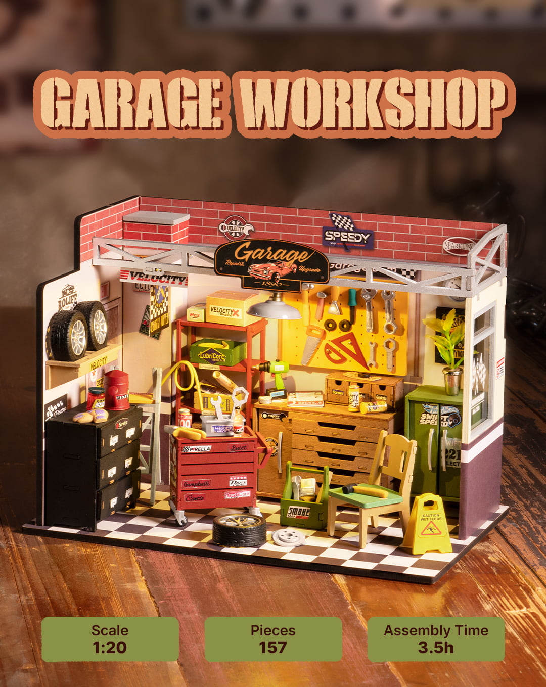Rolife Garage Workshop DIY Miniature House Kit ROEDG165