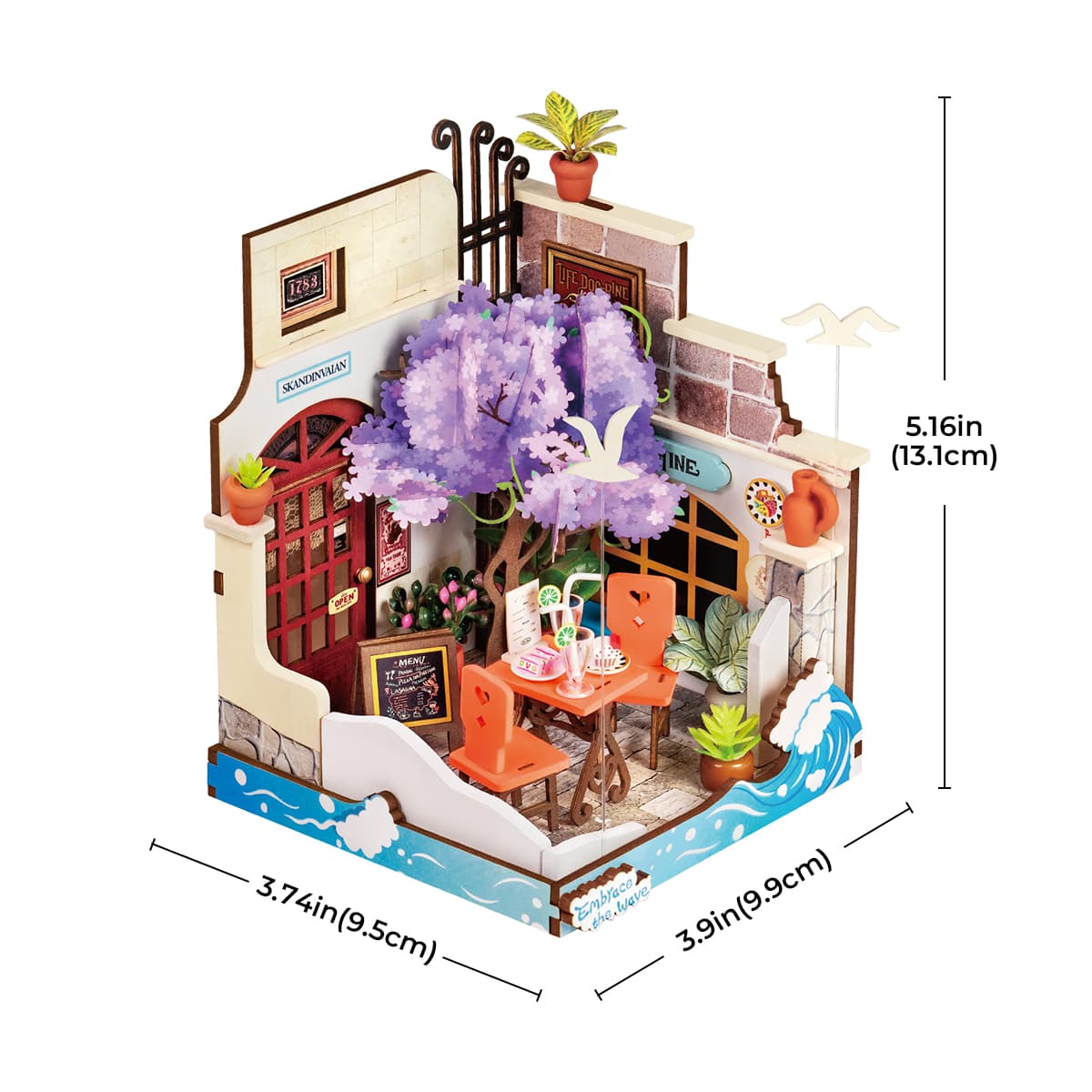 Rolife Sea Holiday Restaurant DIY Miniature House Kit ROEDS039