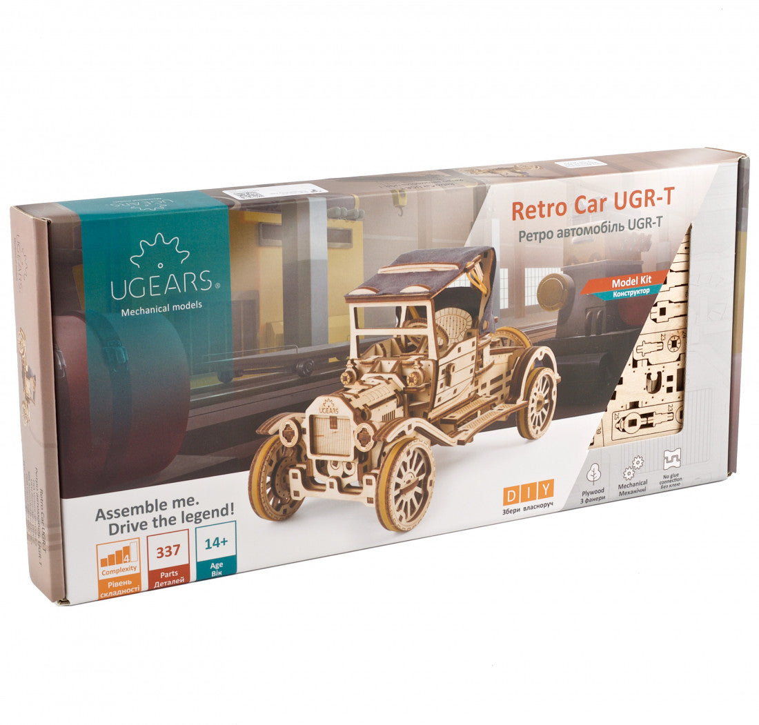 UGears Retro Car UGR-T (Old Model T) -  337 Pieces (Advanced)