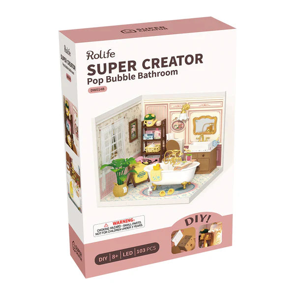 Rolife Pop Bubble Bathroom DIY Miniature House DW014B