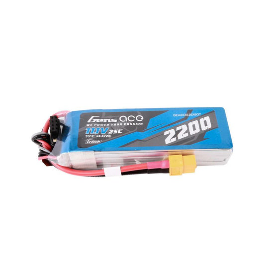 G-Tech 2200mAh 3S1P 11.1V 25C LiPo Battery Pack with XT60 Plug Soft Pack
