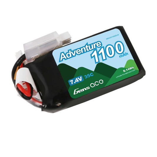 Adventure 1100mAh 2S 1P 7.4V 35C LiPo Battery Pack with JST-PHR Plug
