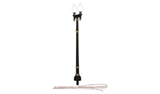 DOUBLE LAMP POST STREET MOUNT LIGHTS (3/PKG) (HO) WOO5632