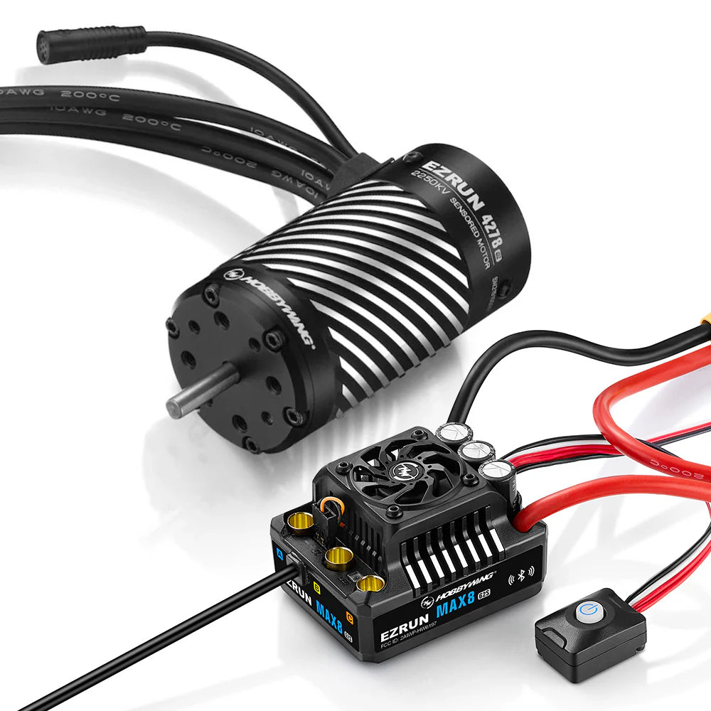 HOBBYWING MAX8 G2s (Bluetooth) COMBO (MAX8 + 4278SD MOTOR (3-6S) HWI38020376