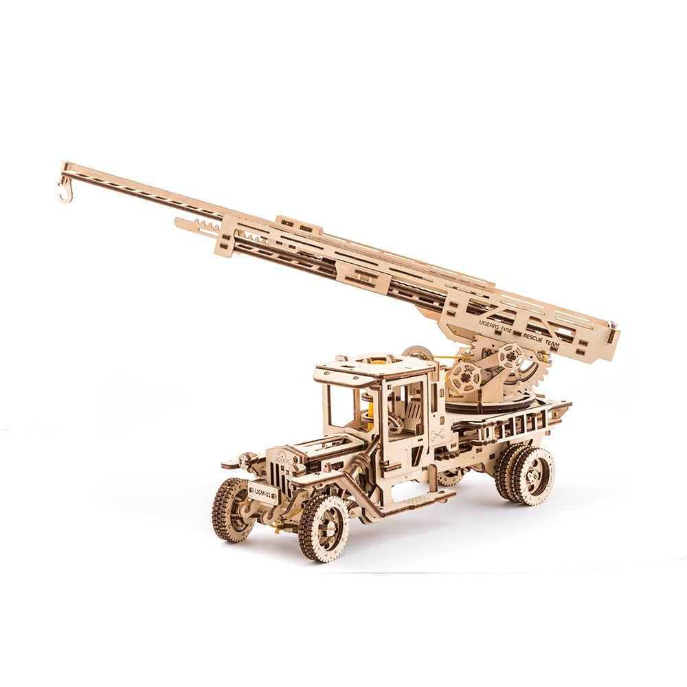 UGears Ladder Fire Truck - 537 Pieces (Advanced) UGR70022