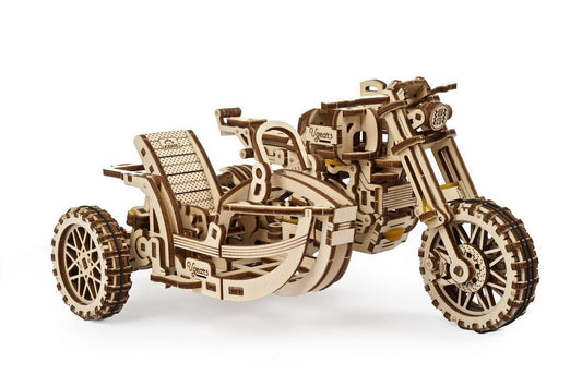UGears Scrambler UGR-10 with sidecar - 380 Pieces (Medium) UGR70137