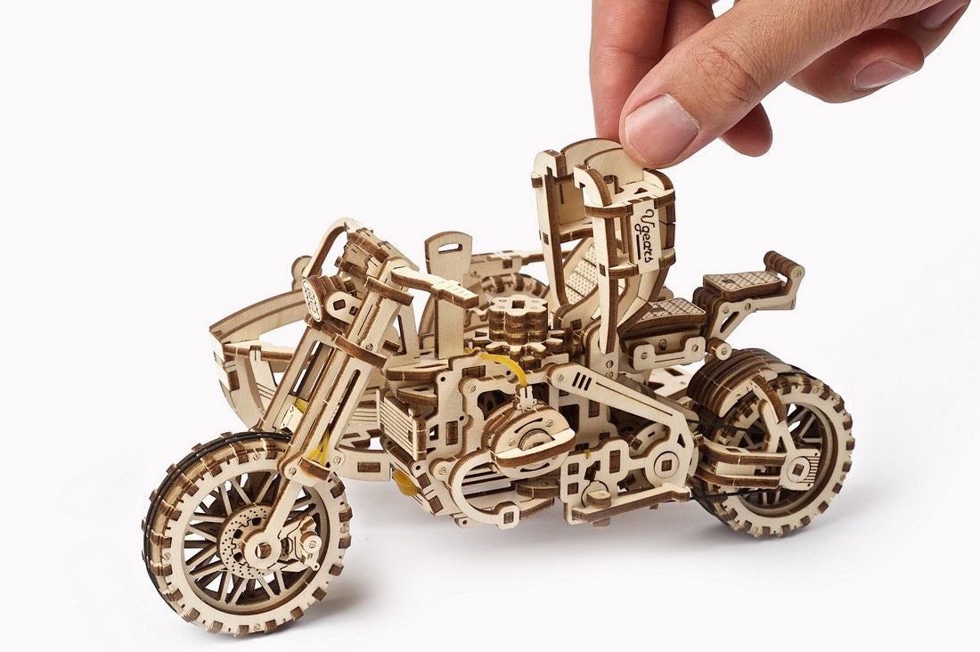 UGears Scrambler UGR-10 with sidecar - 380 Pieces (Medium) UGR70137