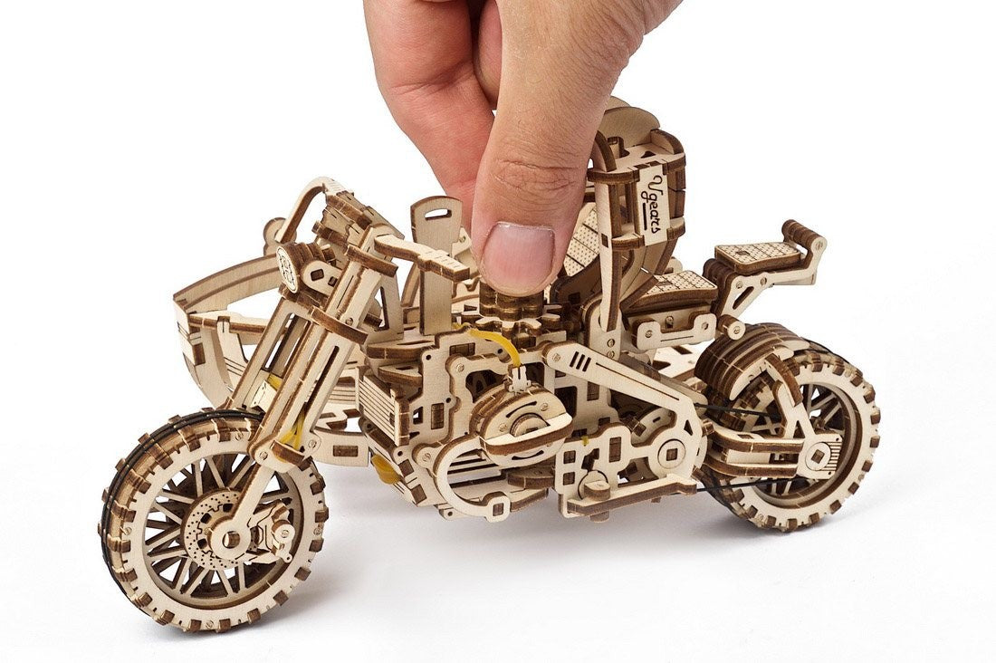 UGears Scrambler UGR-10 with sidecar - 380 Pieces (Medium) UGR70137
