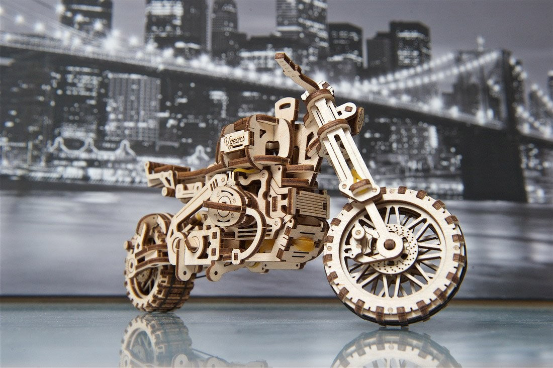 UGears Scrambler UGR-10 with sidecar - 380 Pieces (Medium) UGR70137