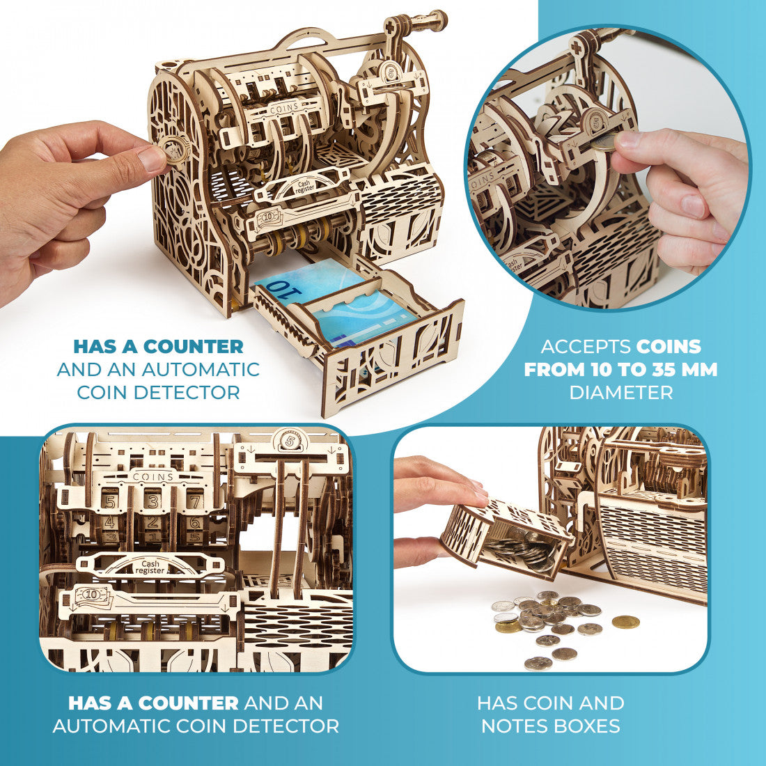 UGears Cash Register - 405 Pieces (Advanced) 70136
